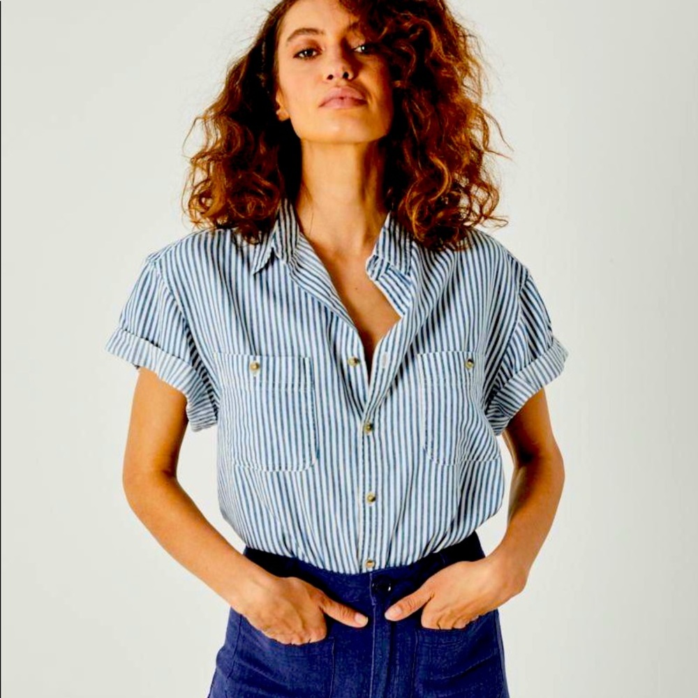 Rolla’s striped long sleeve button down